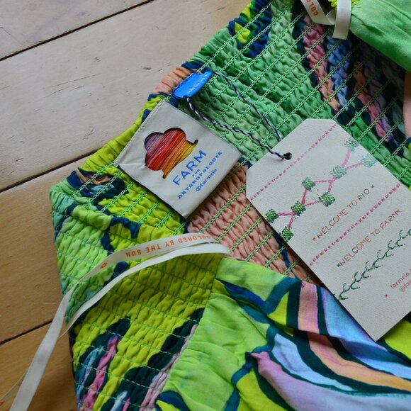 Farm Rio x Anthropologie Halter Printed Maxi Dress NWT Size M - Picture 11 of 16